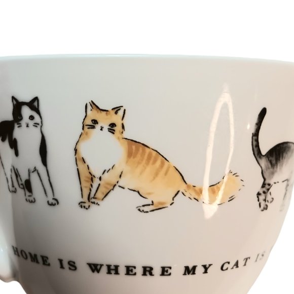 Cat Mug  "HOME IS WHERE MY CAT IS" Portobello 16 Ounces - Picture 11 of 12